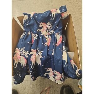 vintage dressfor girls 2t Unicorn Ruffle Short Sleeve
